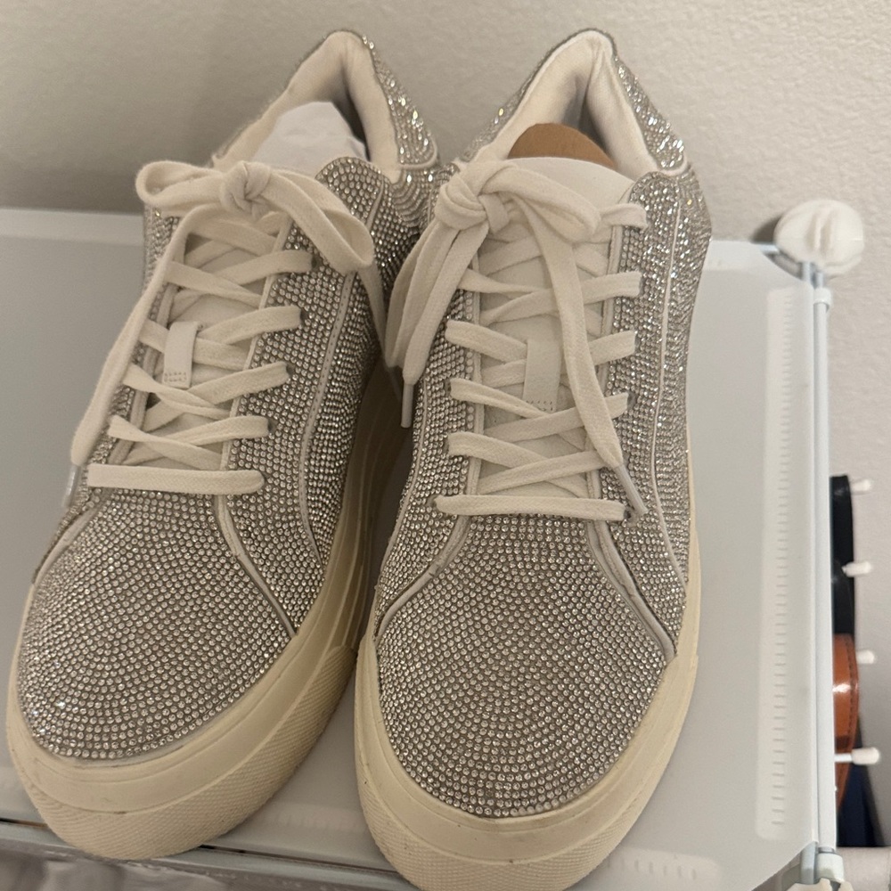 Jessica Simpson Silver Rhinestone Sneakers